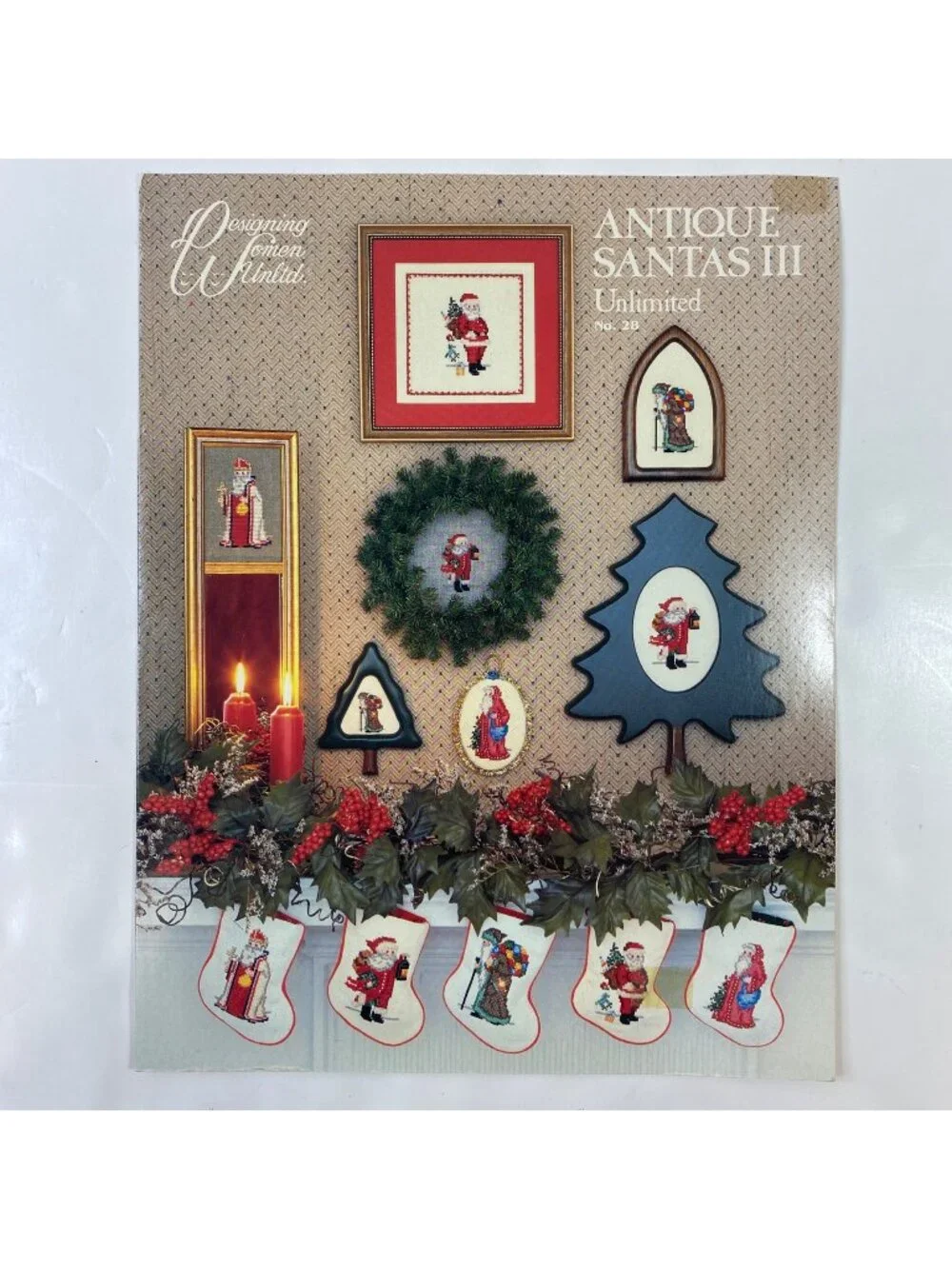 Antique Santas III Unlimited No. 28 Cross Stitch Pattern Instruction Book